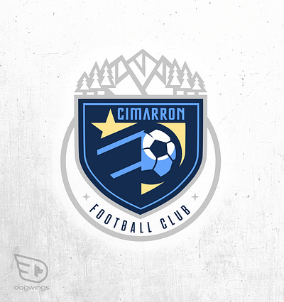 Logo concepts football club chipdavid dogwings logo soccer sports graphic vector