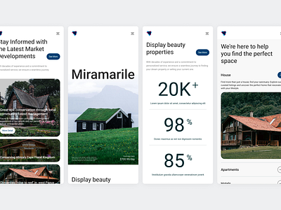 Miramarile - Real Estate Responsive Website apartment architecture booking building design home hotel house minimalist mobile mobile app properties property real estate realestate responsive ui ux vacation