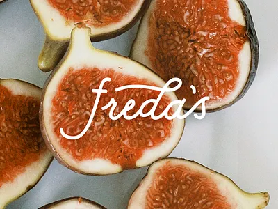 Freda's Logo brand design branding cursive design graphic design logo minimal script