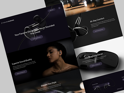 Sound Curves - Premium Earphone Website branding earphone website design inspiration inspiration design ui ui design ui ux design uidesign uiux uiux design userinterface webdesign website website design