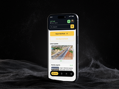 Road report infrastructure mobile app ui