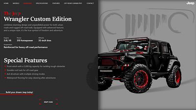 ui/ux | jeep car tuning ui uiux web design