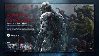 ui/ux | avengers: age of ultron avengers avengers: age of ultron marvel movie ui uiux web design