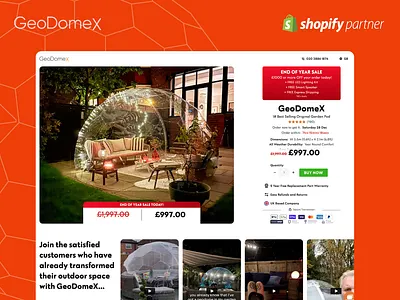Geodomex - shopify website design design ecommerce ecommerce store design lifestyle store one page one page website design one product shopify store redesign shopify shopify design uiux web website website design