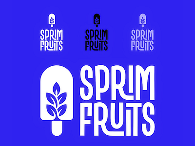 Sprim fruits - Ice Cream company branding brand identity branding branding design design graphic design ice cream illustration label logo logo design logomarrk logoty logotype procuct design product flavor symbol ui ux vector visual identity