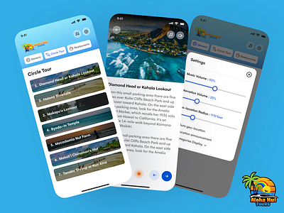 Aloha Nui Tours_App UI app clean design island minimal travel ui ux