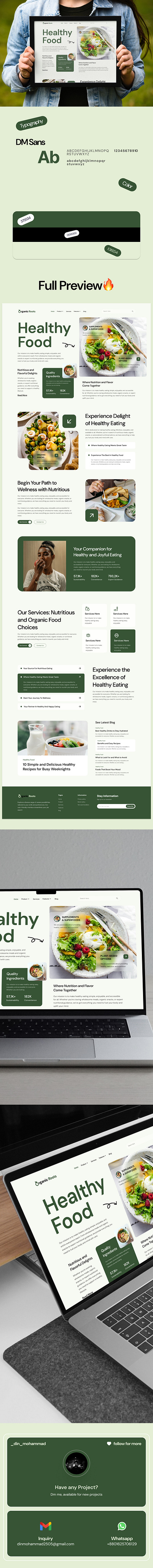 OrganicRoot - Fresh & Healthy Food Landing Page Design branding creative design creativedesigns design graphic design healthyeating healthyfooddesign landing page landingpagedesign organiclifestyle organicroot ui uiux uiuxinspiration web design website website design website re design