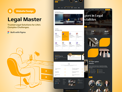 Legal Master Homepage Design branding design figma homepage landing page law law firm legal product design service ui uiux ux website deisgn