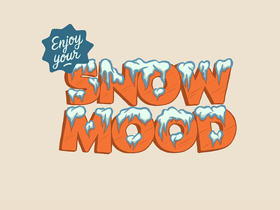 Snow Mood ice icy letters lettering procreate snow texture