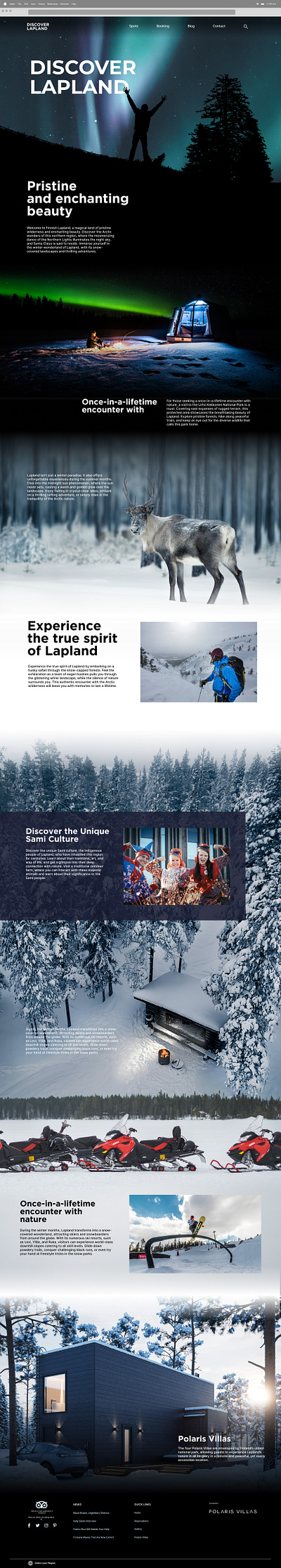 Discover Lapland Web Design app branding design graphic design illustration logo typography ui ux vector