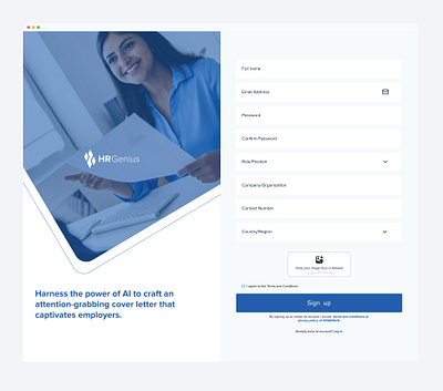 Sign-up Screen branding design footer hr hrmanagement illustration management signup typography ui ux