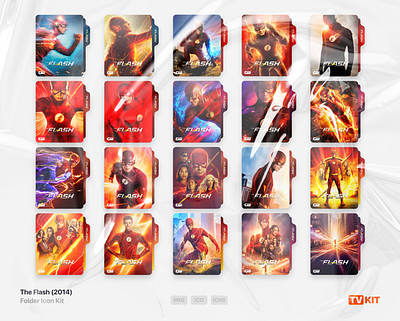 The Flash (2014) Icon Kits collection cw dc comics folder icon folder icons foldericons icns icon library icon set icons mac theflash tv folder icon tv series tvfolders tvseries windows