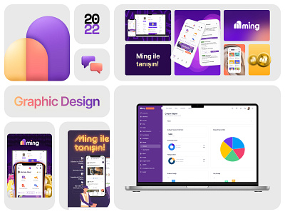 2022 - Ming - Posters & Admin Panel dashboard data graphic design mobile web