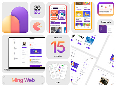 2023 - Ming - Mobile Summary & Web UI - UX/UI admin gamification market mobile summary ui ui kit web