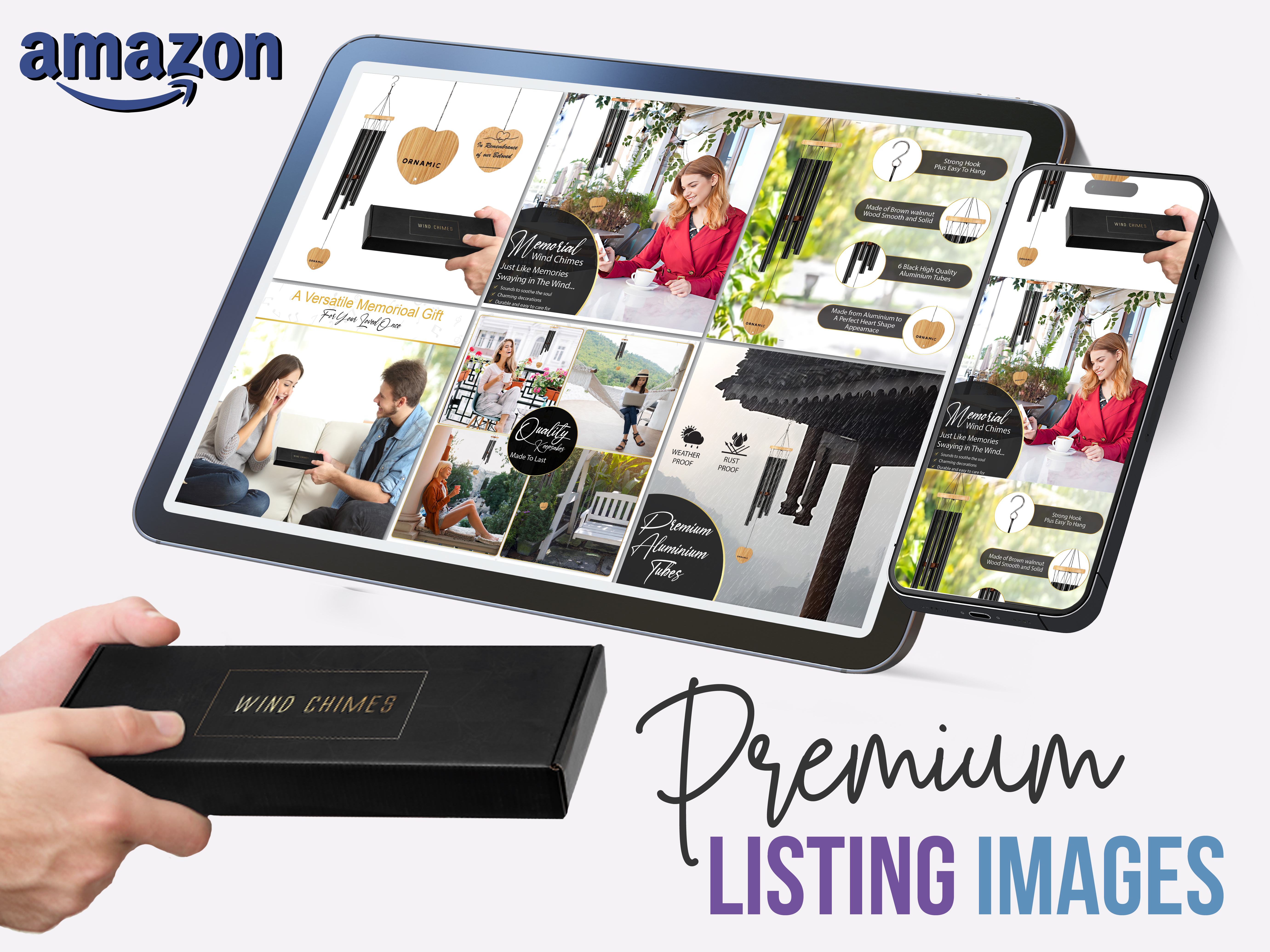 Wind Chimes Listing Images amazon images amazon infographics amazon listing bol listing ebc module graphic design image editing listing images shopify listing