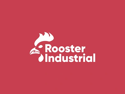 Logo concept for Rooster Industrial design flat illustration illustrator logo minimal vector