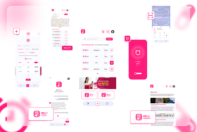 PillBot Ai UIUx ai app design branding design figma pink product desig product design ui uiux