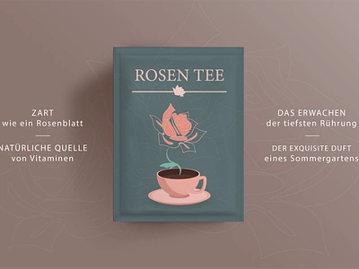 Rosen Tee aroma branding decor design flat flower food gift graphic design illustration inspiring logo oneline package pink present print romantic rose vector