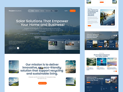 Finulent - Renewable Energy Website Design corporate elegant website figma mockup figma web design figma website modern website renewable energy website solar business solar energy solar solution website designer website mockup website ui design