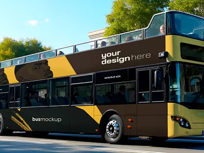 Bus Mockup branding bus design download free freebie illustration kriollodesign mockup psd ui