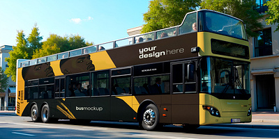 Bus Mockup branding bus design download free freebie illustration kriollodesign mockup psd ui