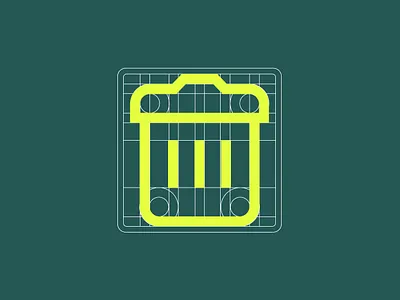 Trash bin icon brand branding color design glyph graphic icon icondesign icondesigner identity illustration inspiration logo logotype scheme symbol ui ux web