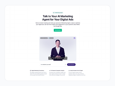 Feature Landing Page Hero Section UI Design ai figma hero section landing page marketing ui design ux design