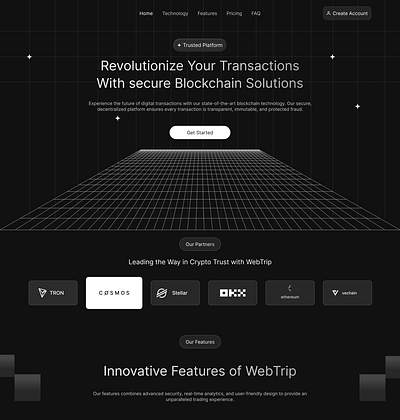 Web3 Finance Blockchain Platform Landing Page