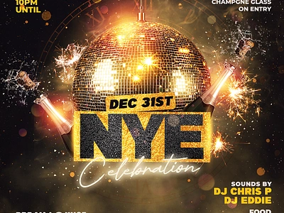 New Year Flyer Template nye party