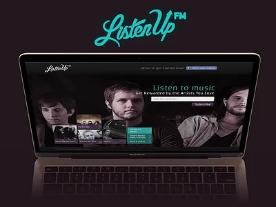 Listenup.fm - Landing Page Design branding landing page landing page design one page web design ui user friendly design ux website website design