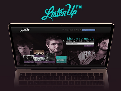 Listenup.fm - website design branding landing page website website design