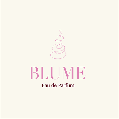 Refined Blume Perfume Logo and Icon branding elegant feminine graphic design icon logo perfume pink sophisticated