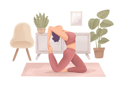 Yoga poses 2D Illustration 2d flat illustration illustrator yoga