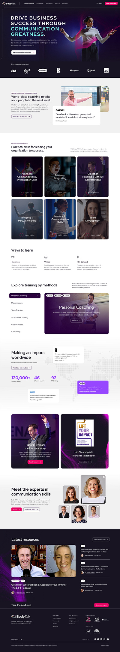 Landing Page Design Body Talk