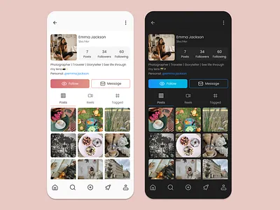 Daily UI Challenge #006 - User Profile aesthetic clean design daily ui dailyui6 dailyuichallenge grid layout mobile design mockups profile design social media design ui challenge ui design