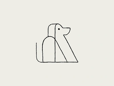 "Geometric Dog" - Minimalist Line Art Illustration abstract animal design dog geometric graphic design grooming illustration line art line drawing minimalist modern outline pet portrait silhouette simple simplicity sketch veterinary