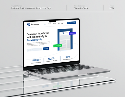 Inside Track | Newsletter Landing Page Design branding design design agency ui ui design ux website design