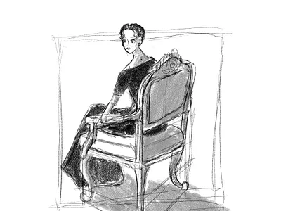 Title: Waiting characterdesign girl illustration suggest