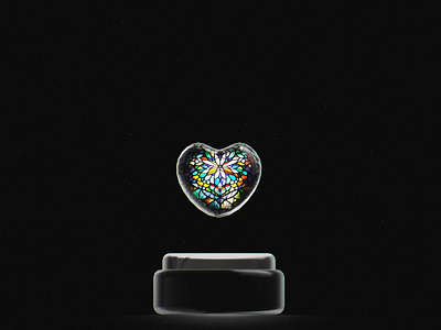 Floating Heart of Light and Hope 3ddesign floatingart heartofhope hopeslight innerlight positiveenergy stainedglassheart