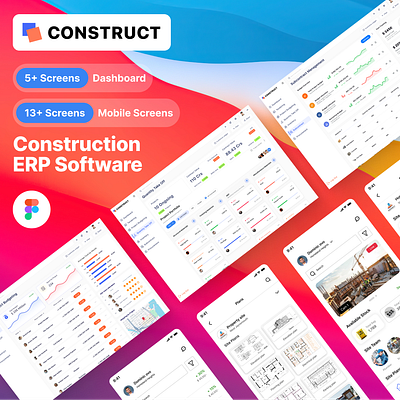 All-in-One Construction Management: Construction ERP UI app ui design business optimization tools construction erp construction management software construction workflow contractor software dashboard ui design modern erp solutions project management tools real time project tracking saas uiux design smart construction tools user friendly erp workforce management tools