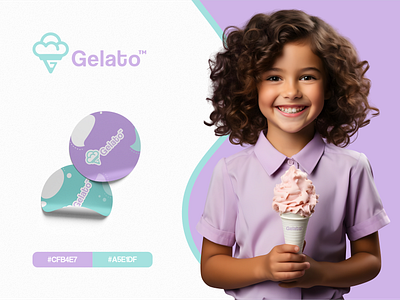 Gelato Logo Design brand branding cream design family food gelato graphic design ice inspiration kids logo modern trend vector