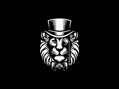 Elegant Gentleman Lion Logo designerlife