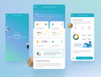 Individual Report Performance graphic design individual report mobile app report ui ui uiux design waste4change