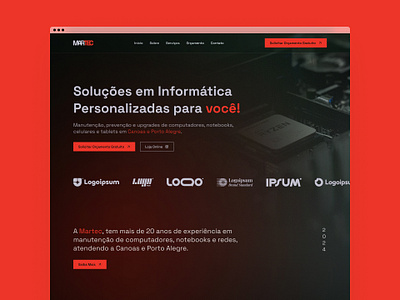 MARTEC - Landing Page (Part .01) design graphic design landing page lp product design tech ui ux website website design