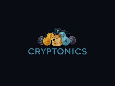 Cryptonics-Logo app branding design graphic design illustration logo logos typography ui vector