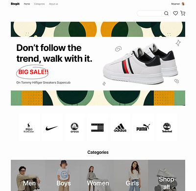 online shopping website brand design figma online shoes shopping ui ui design uiux ux website