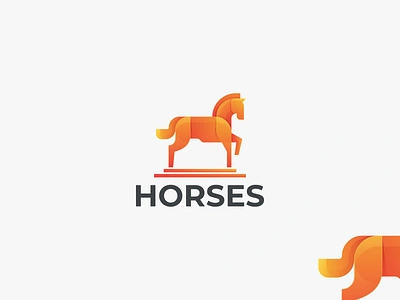 HORSES branding design graphic design horse horse coloring horse design graphic horse icon horse orange coloring icon illustration logo