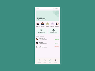 E-Wallet Home 💸 app banking bill e wallet home mobile money qr transaction transfer ui ui design wallet