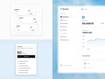 Monetiq - Components component design figma finance financial fintech landing page product design saas ui uidesign ux web web design website