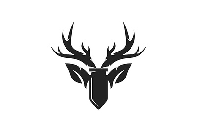 deer bullet logo abstract bullet deer design hunter hunting logo minimalist store